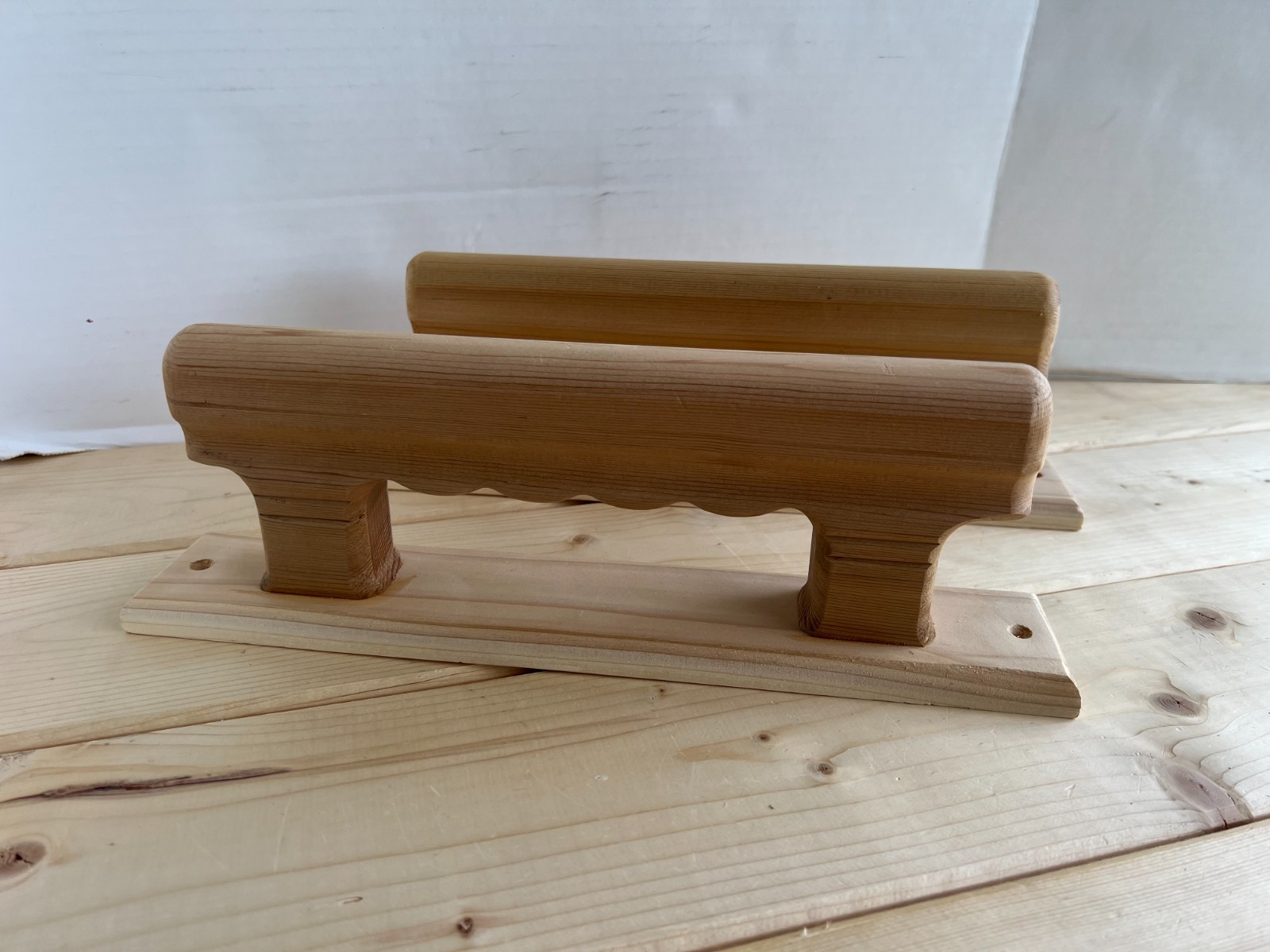 Cedar Wood Sauna Door Handle – XL 13.5" – Handmade – Unfinished – Rustic Look