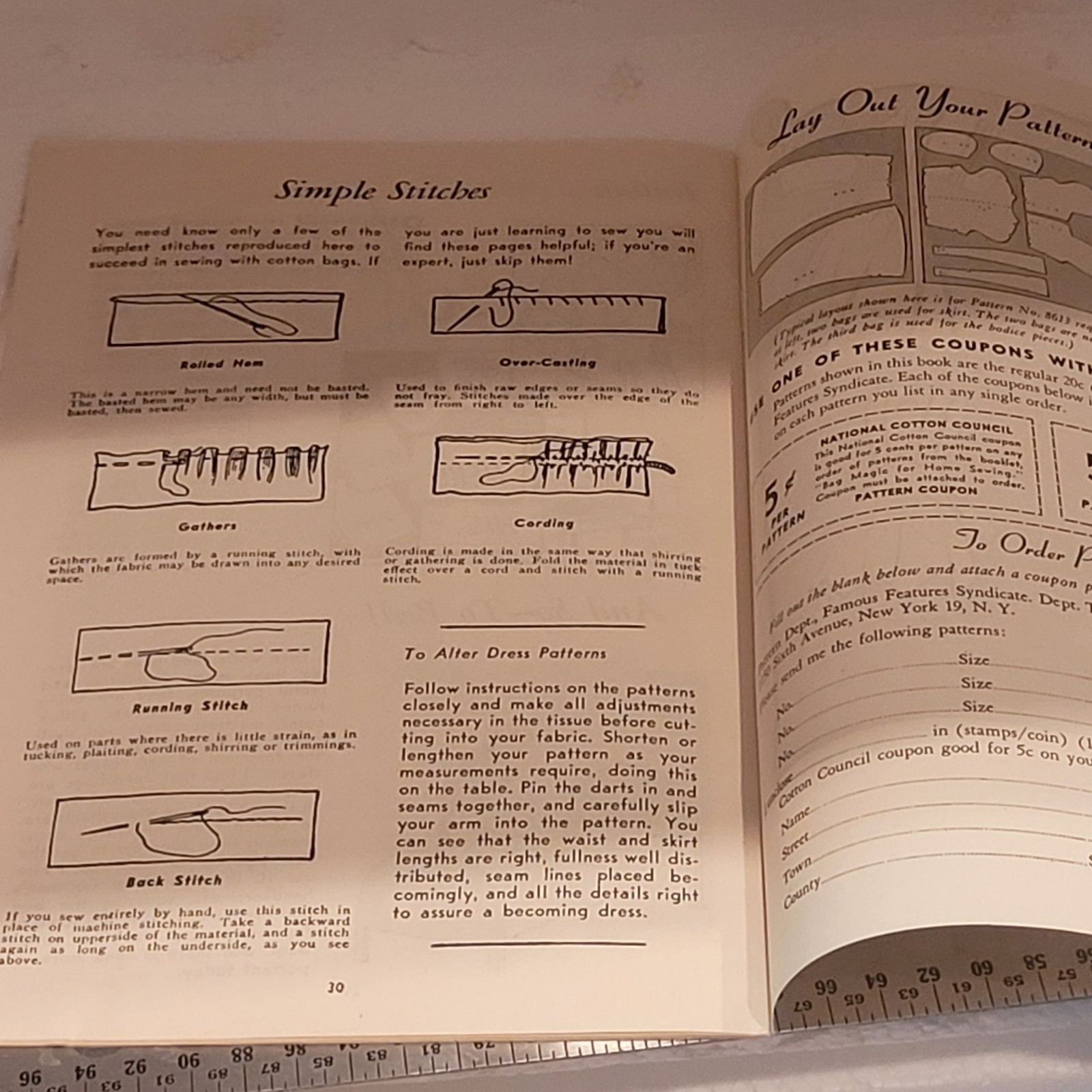 VTG Mail Order M.O. Sewing Patterns 1940s Bag Magic