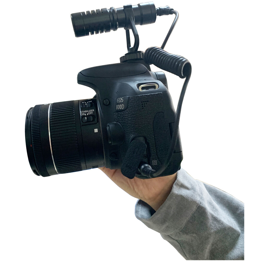 Universal Video Microphone Condensor For Nikon Canon DSLR Camera Android Mic US
