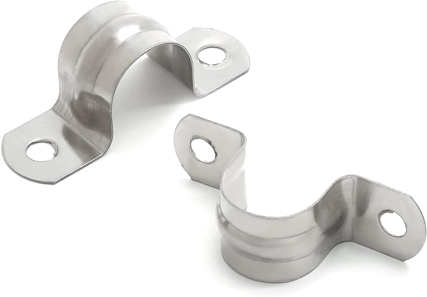 25 PCS M20 (3/4 Inch) Stainless Steel Conduit Clamps, Two Hole Strap U Bracket