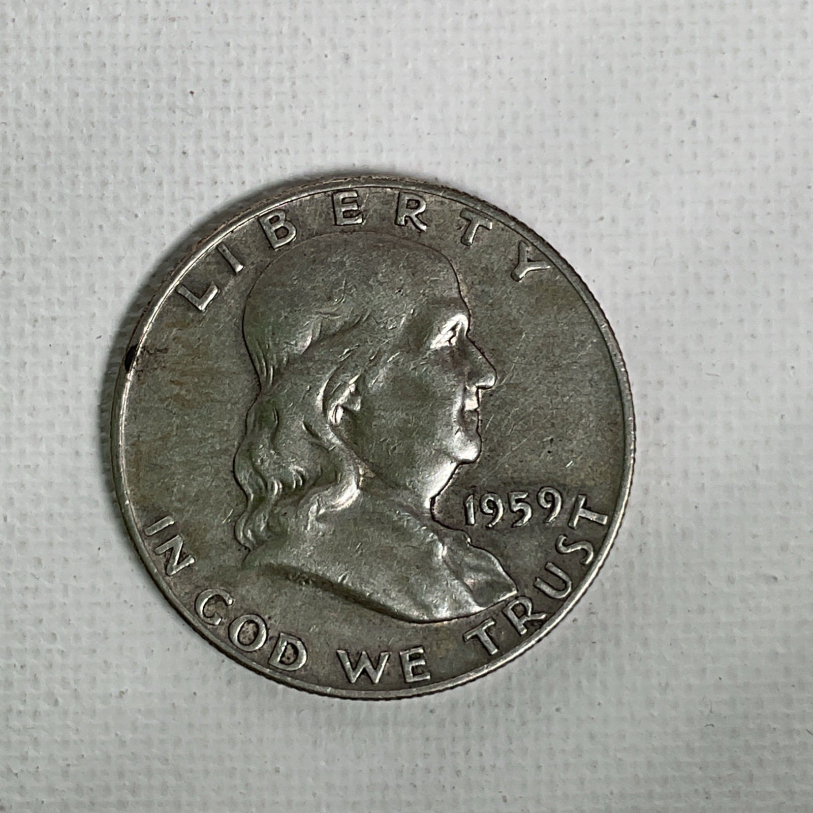 1959 Franklin Half Dollar, D #1004