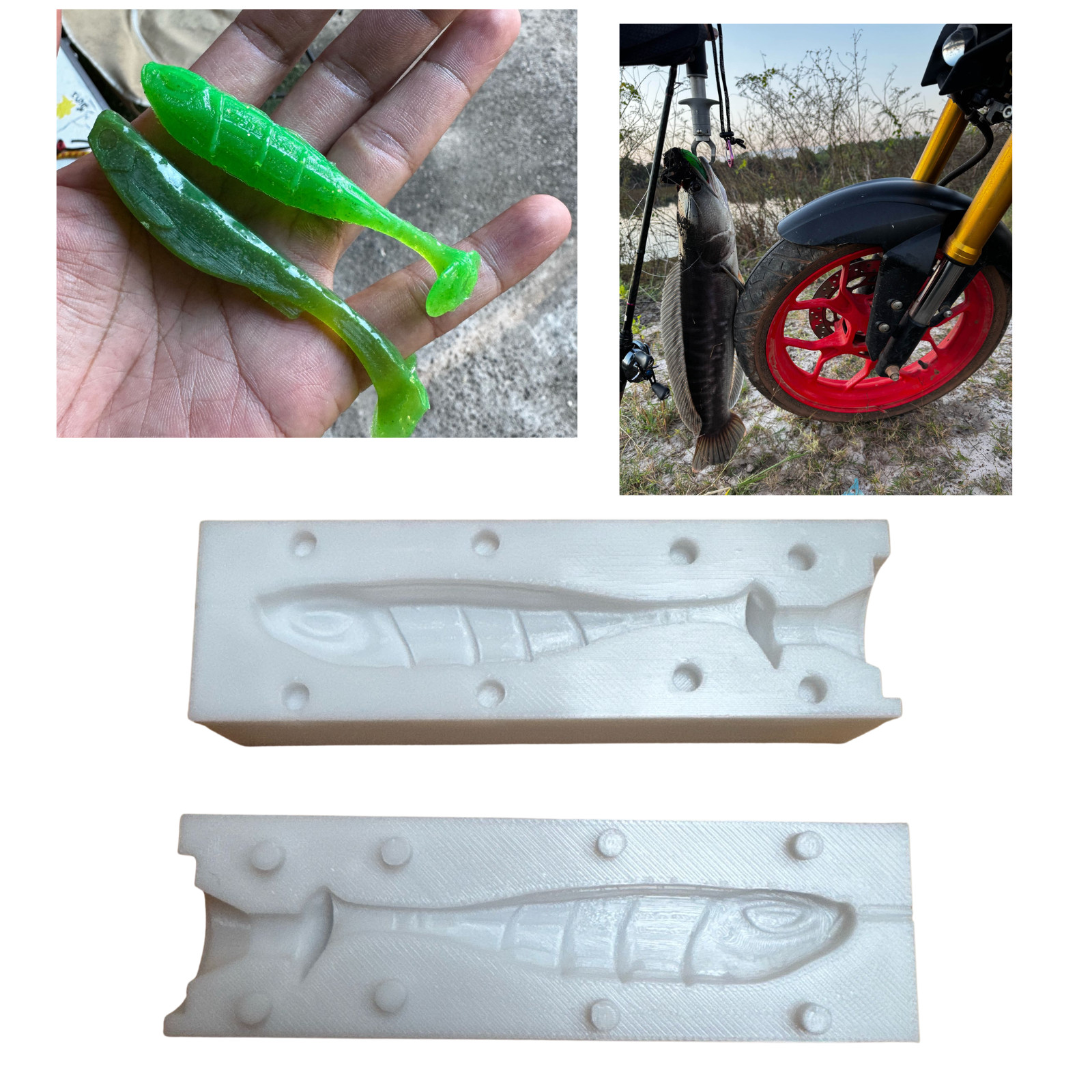 Paddletail Swimbait Fishing Lure Bait Mold Soft Closed Pour 3", 3.5", 4", 5", 6"
