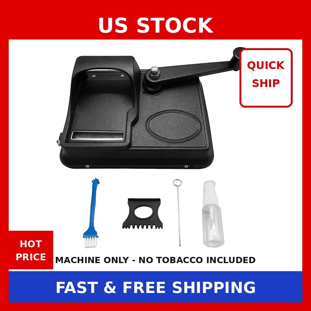 Manual Cigarette Rolling Machine Portable Tobacco Injector Roller with Cleaning