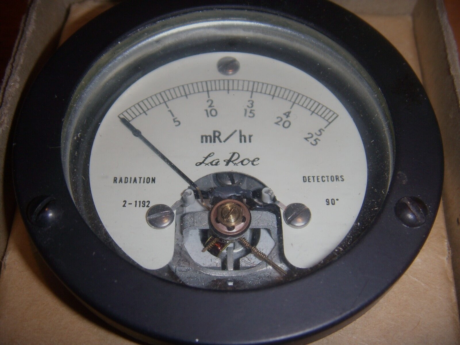 1  LA ROE  Radiation Detector GAUGE  - Rare Find! # 2-1192 ,, 90. MR/HR ORG BOX
