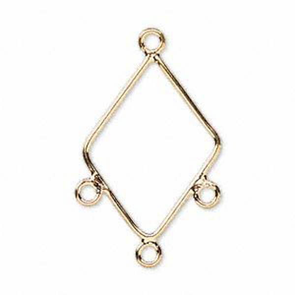 Chandelier Finding 27mm Diamond with Loops Gold Jewelry Lot of 24