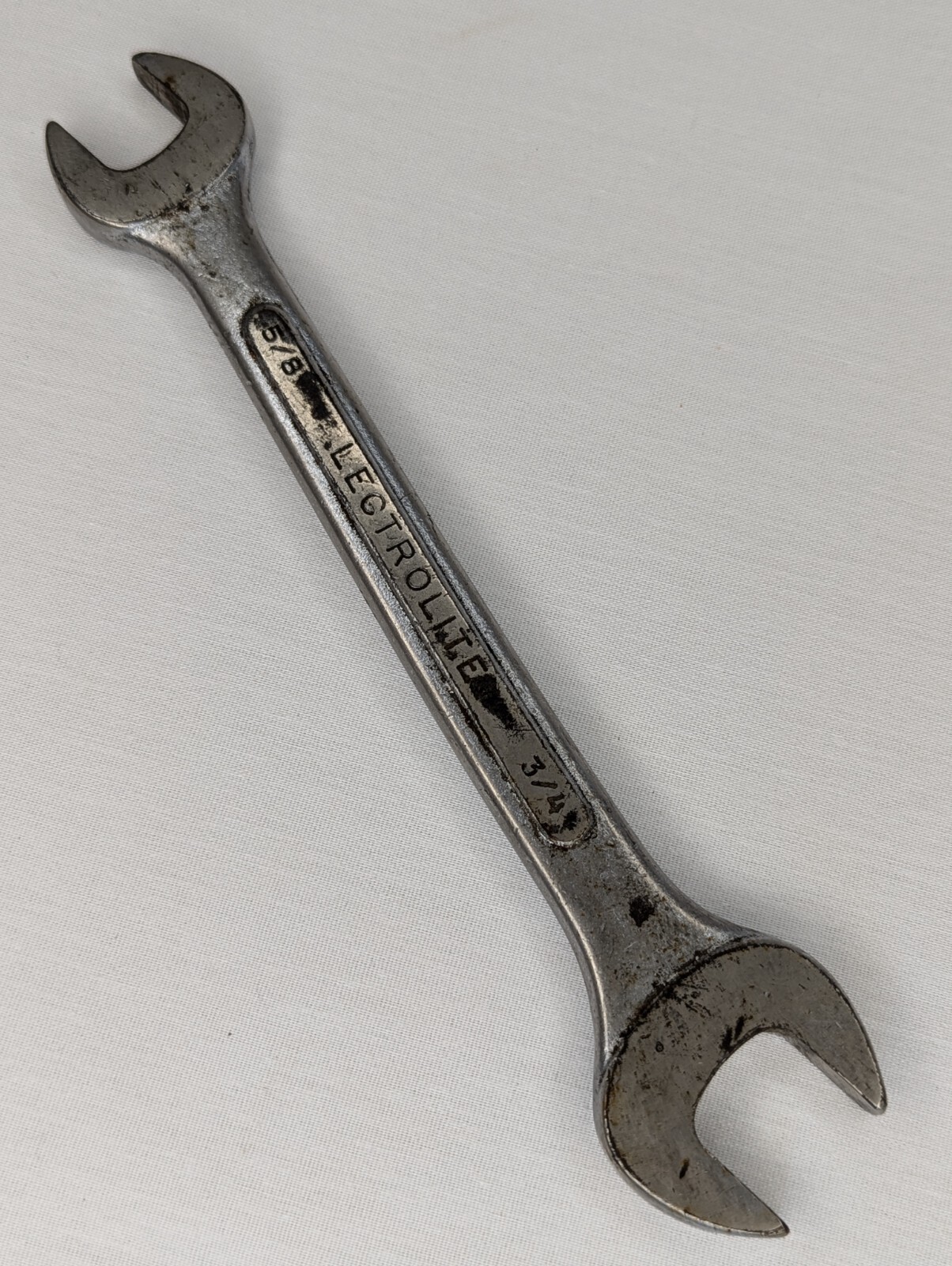 Vintage Lectrolite 5/8" x 3/4" Open Ended Combo Wrench 0-2024 USA
