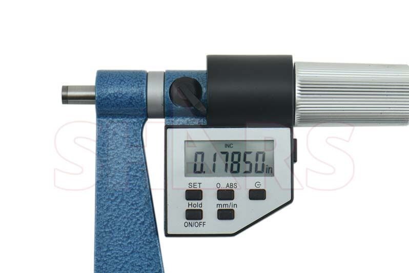 SHARS 1-2" PRECISION ELECTRIC DEEP THROAT MICROMETER .0001" NEW L]