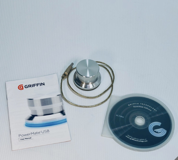 Griffin Technology LED Powermate Knob USB Multimedia Controller (Silver) Mac PC