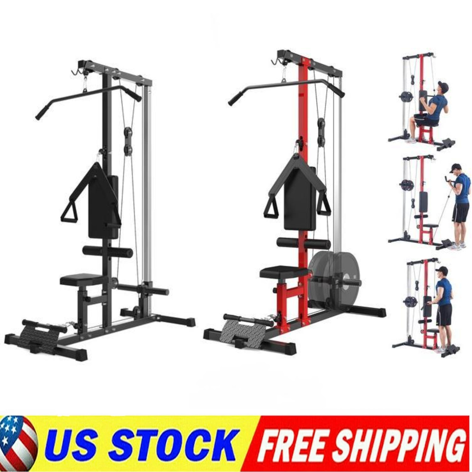 🚩LAT Pull Down Machine for Home Gym Cable Machine with High & Low Pulley Statio