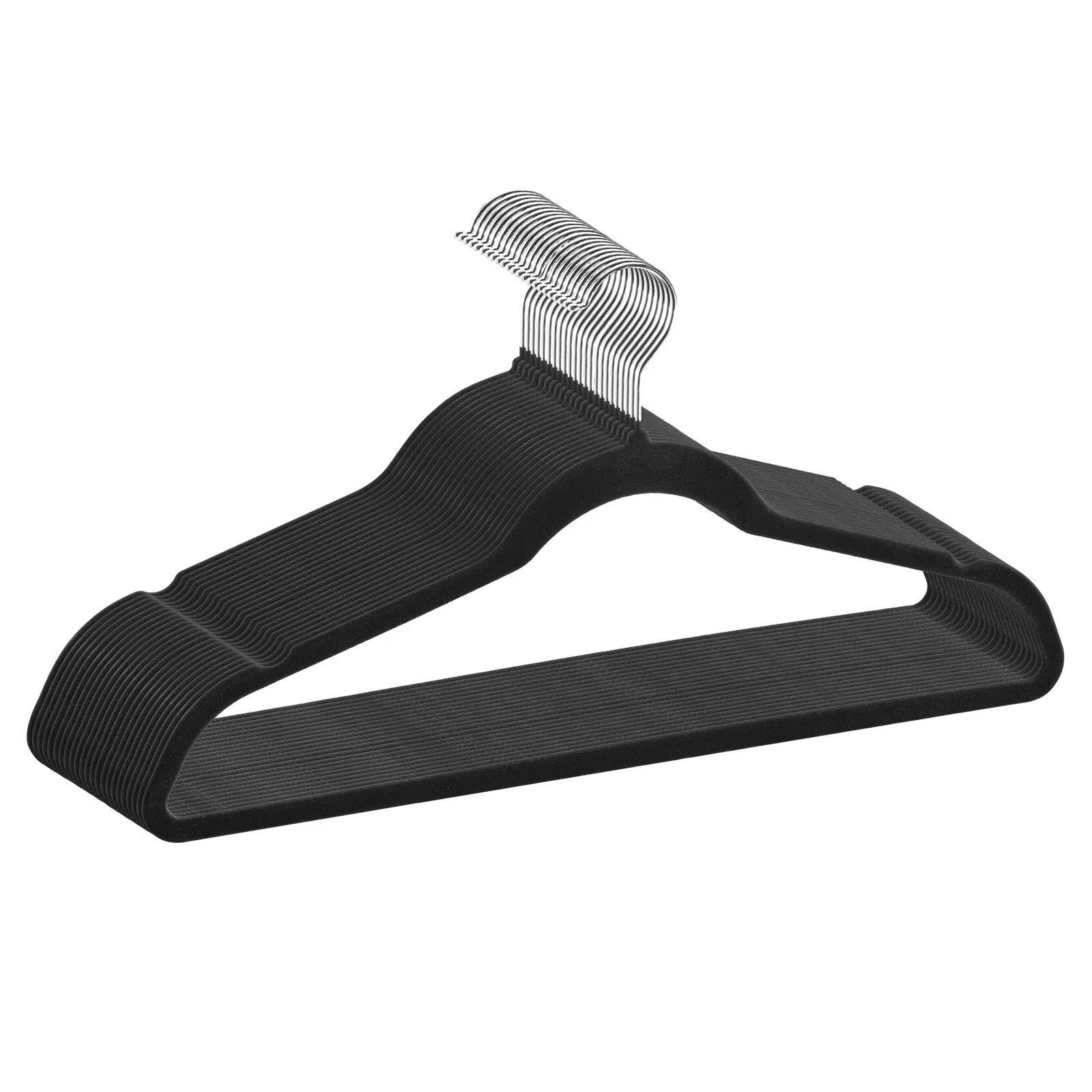 Vevor Black Hangars 50 Pack  Non-Slip 360° Swivel Hook Quality Velvet Heavy Duty