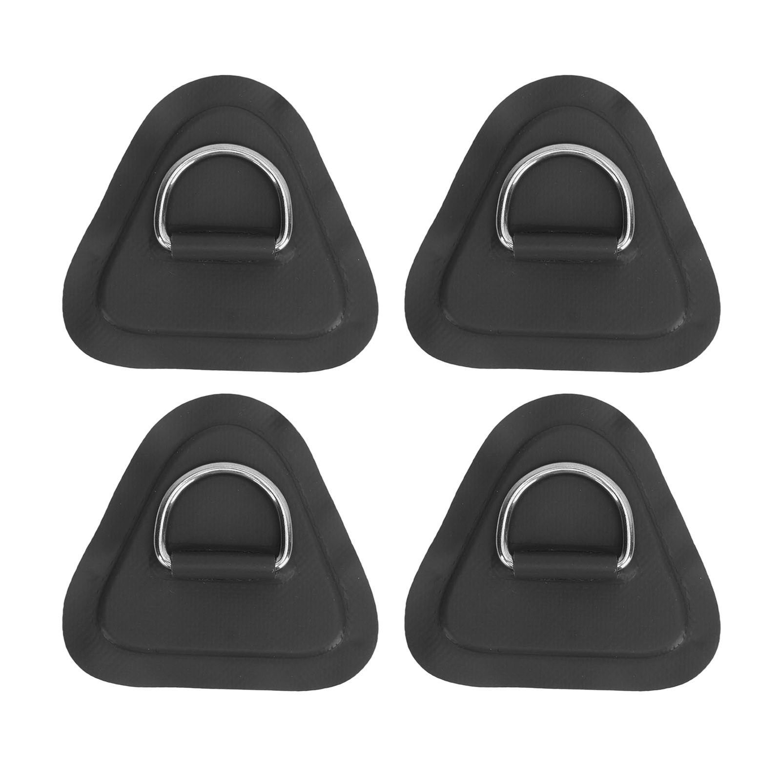 BLACK 4 Pcs D Patch Stainless Steel D Pad For Inflatable Surfboard