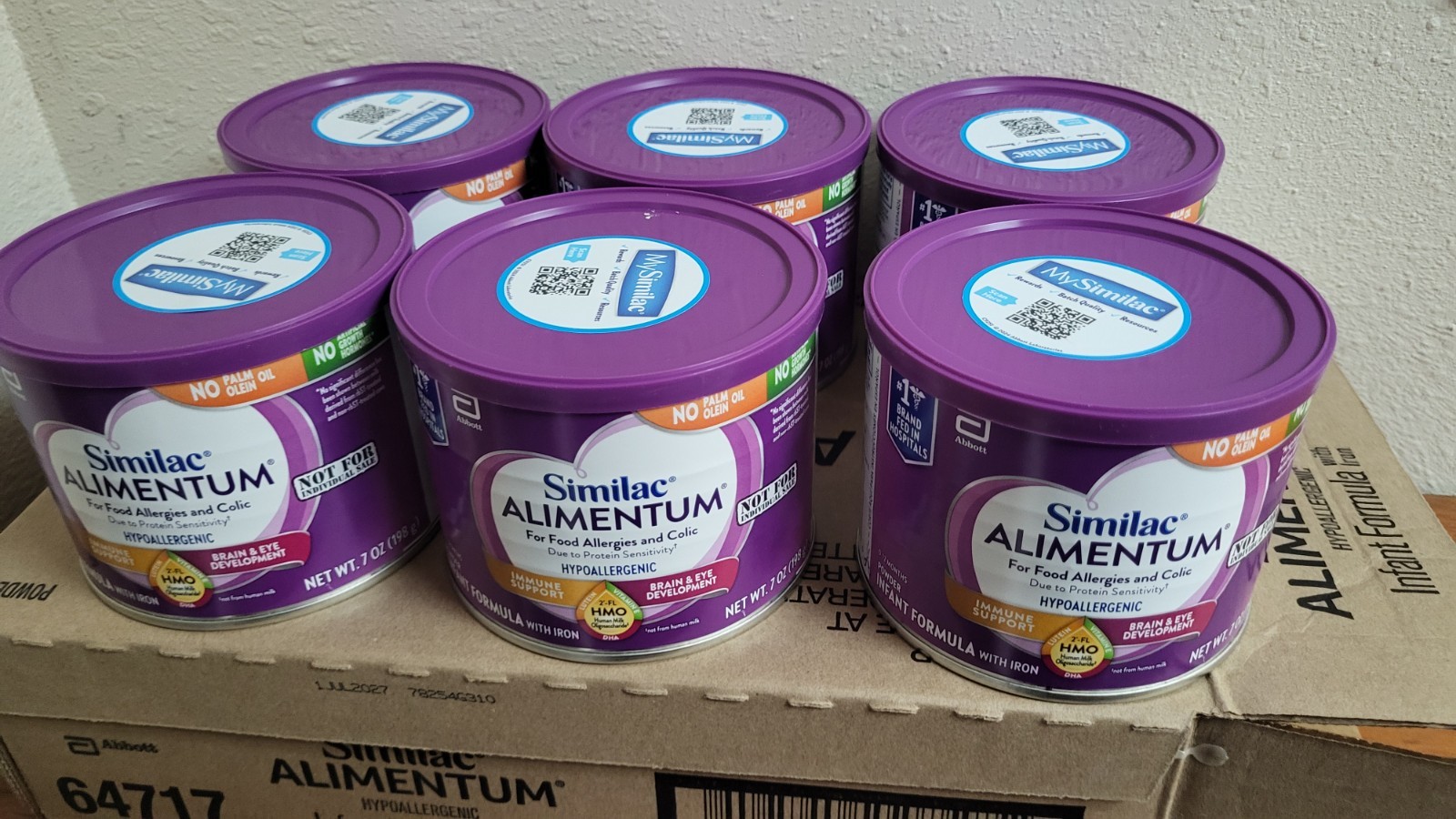 6  ALIMENTUM Powder Formula 7oz Cans Exp 08/27