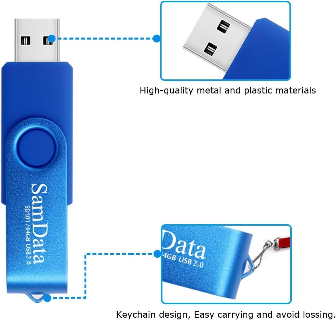 Durable USB Flash Drives 64GB with Unique Colors for Easy Content Organization