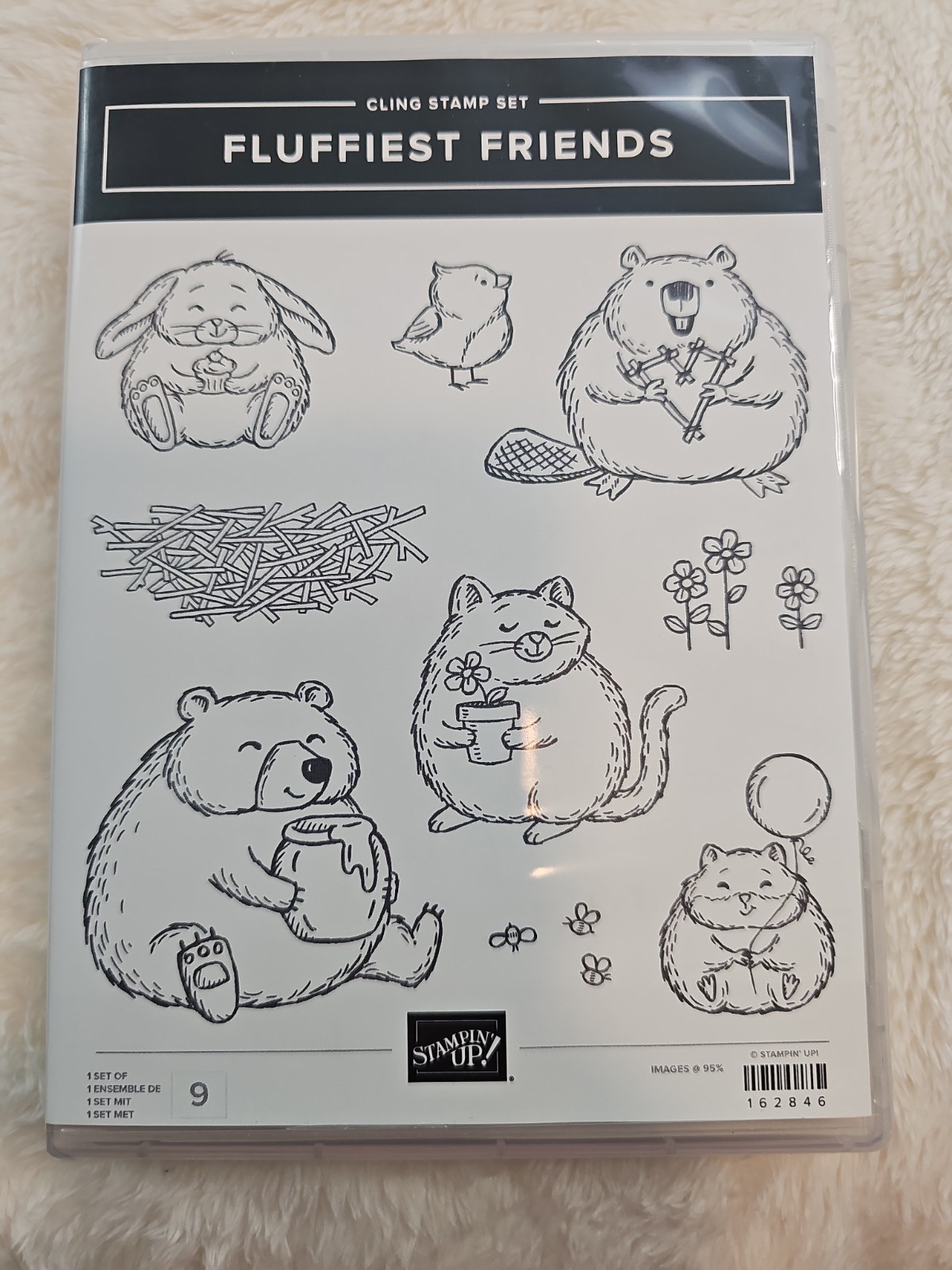 Stampin' Up! FLUFFIEST FRIEND Rubber Stamp Set NEW