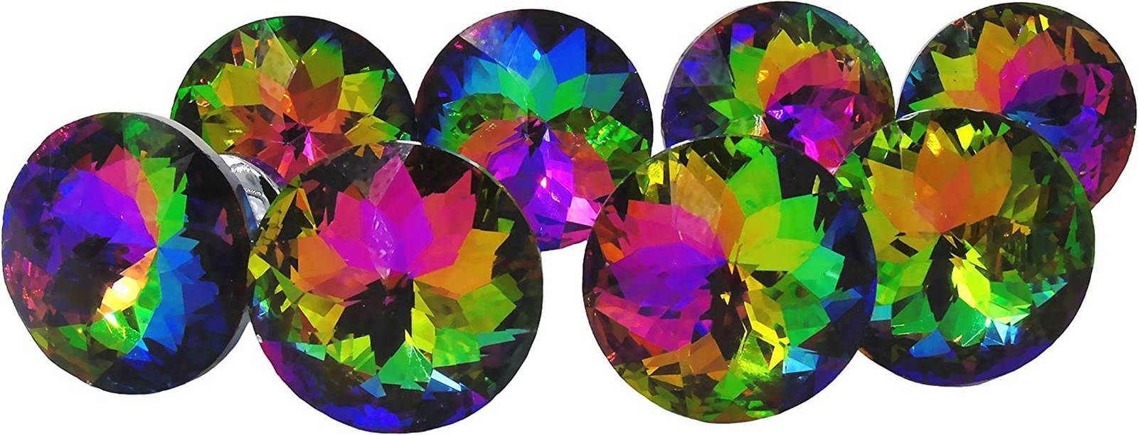 12pcs-Pack 30MM Colorful Crystal Glass Cupboard Wardrobe Cabinet Drawer Knob ...