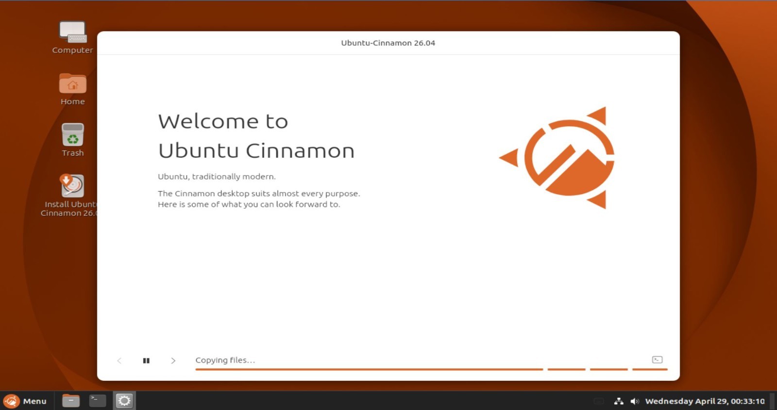 Ubuntu Cinnamon 25.10 Desktop – Bootable DVD Live/Installer Same-Day Shipping