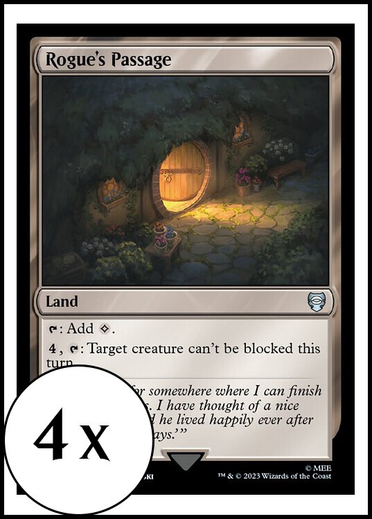 MTG - 4 x Rogue's Passage - Playset 4x x4 - Lord of the Rings - LOTR LTR LTC