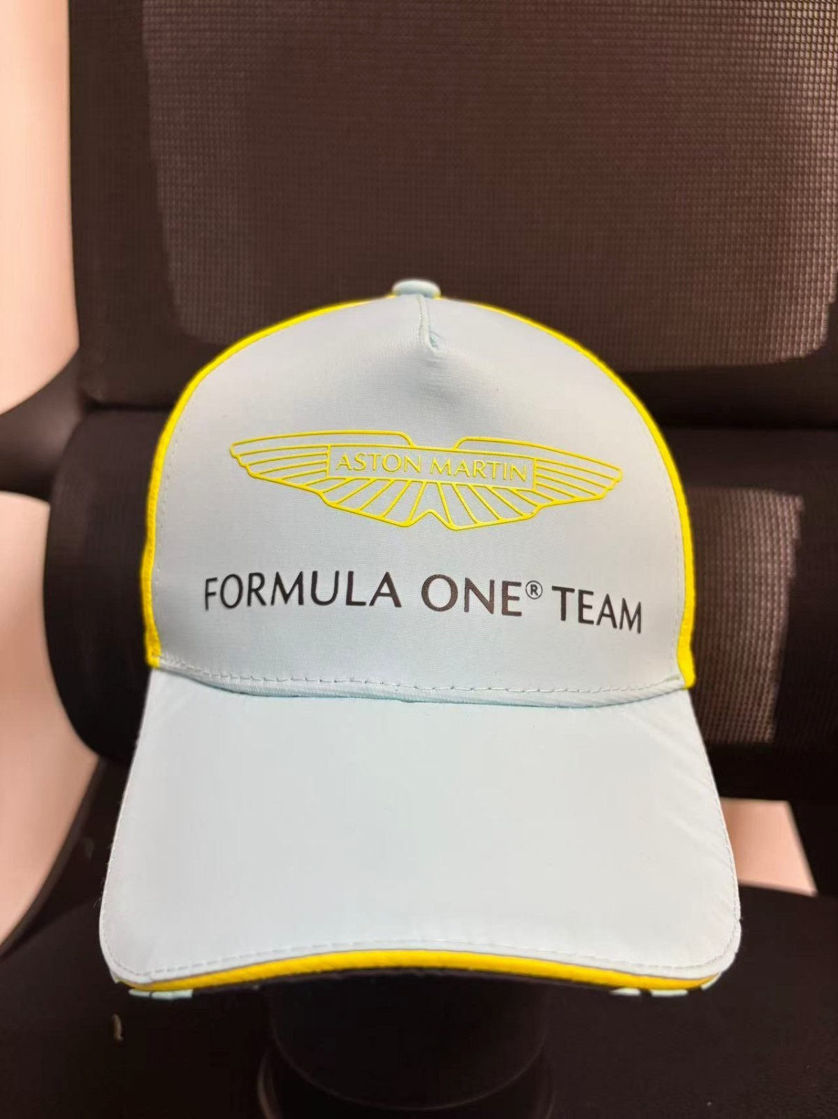 Aston Martin Casual Outdoor Baseball Cap White & Yellow Adjustable Size