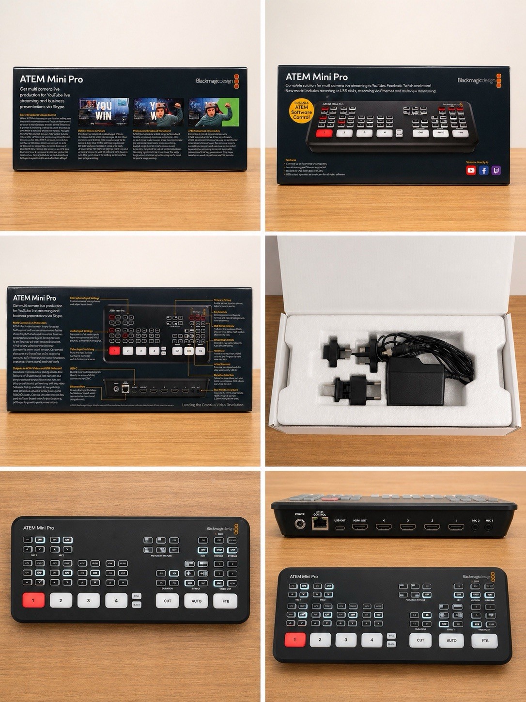 Blackmagic ATEM Mini Pro Video Switcher HDMI Streaming - Shipping Included