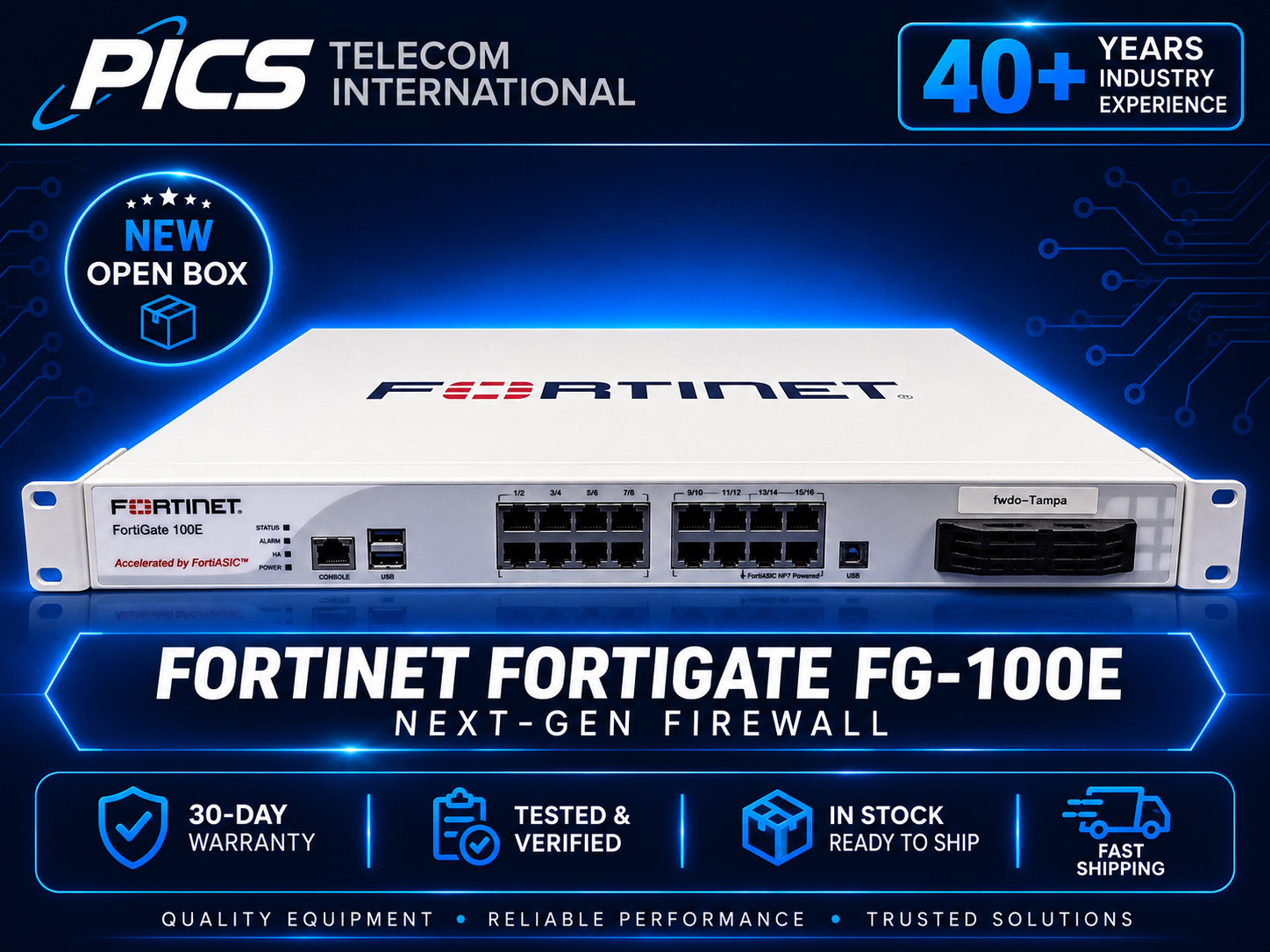 Fortinet FortiGate FG-100E Next Gen Firewall Factory Sealed New in Box