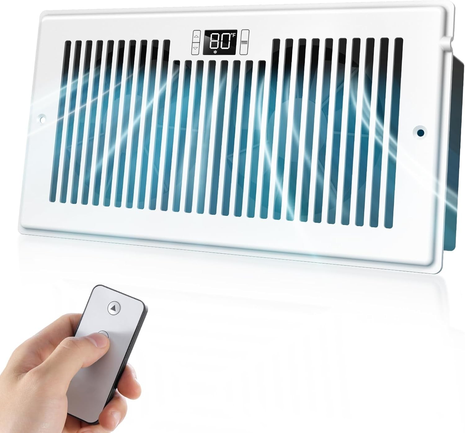 Quiet Register Booster Fan Fits 6" x 12" DUCT OPENING CUTOUT 10-Speed Smart