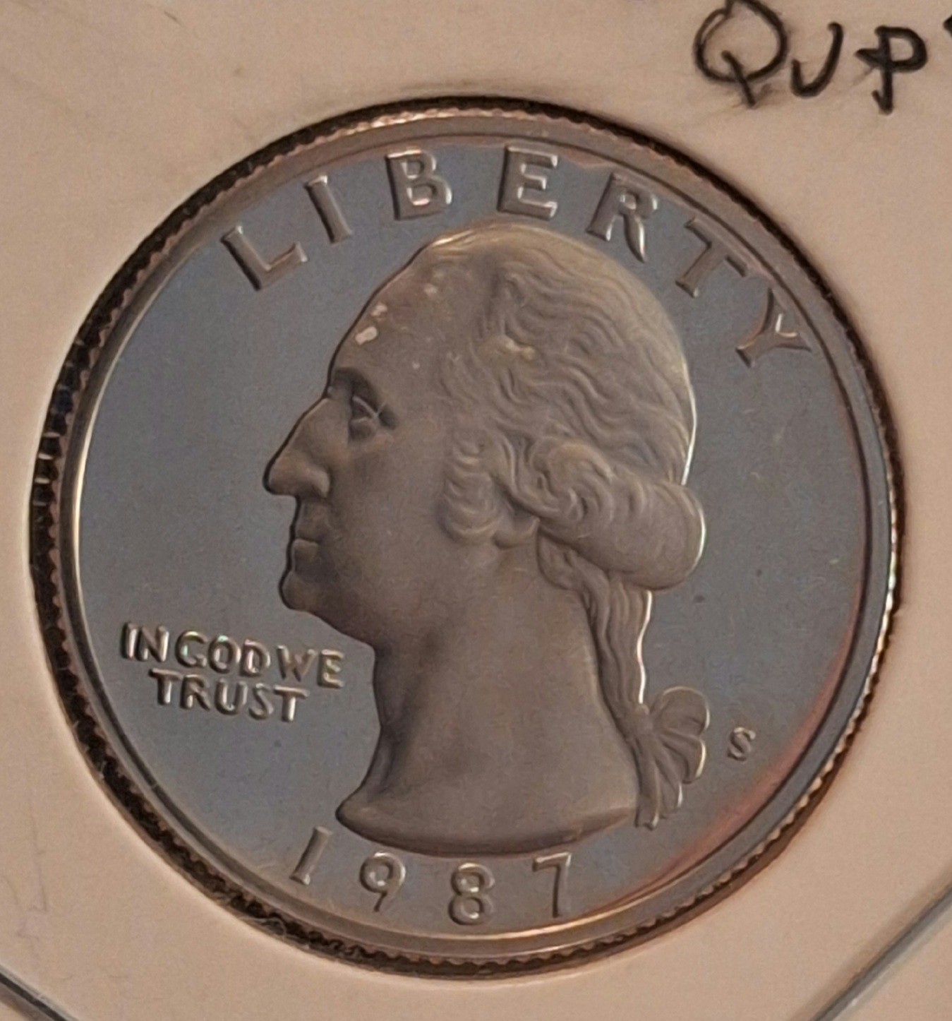 1987 S Washington Quarter Gem Deep Cameo Clad PROOF US Mint Coin