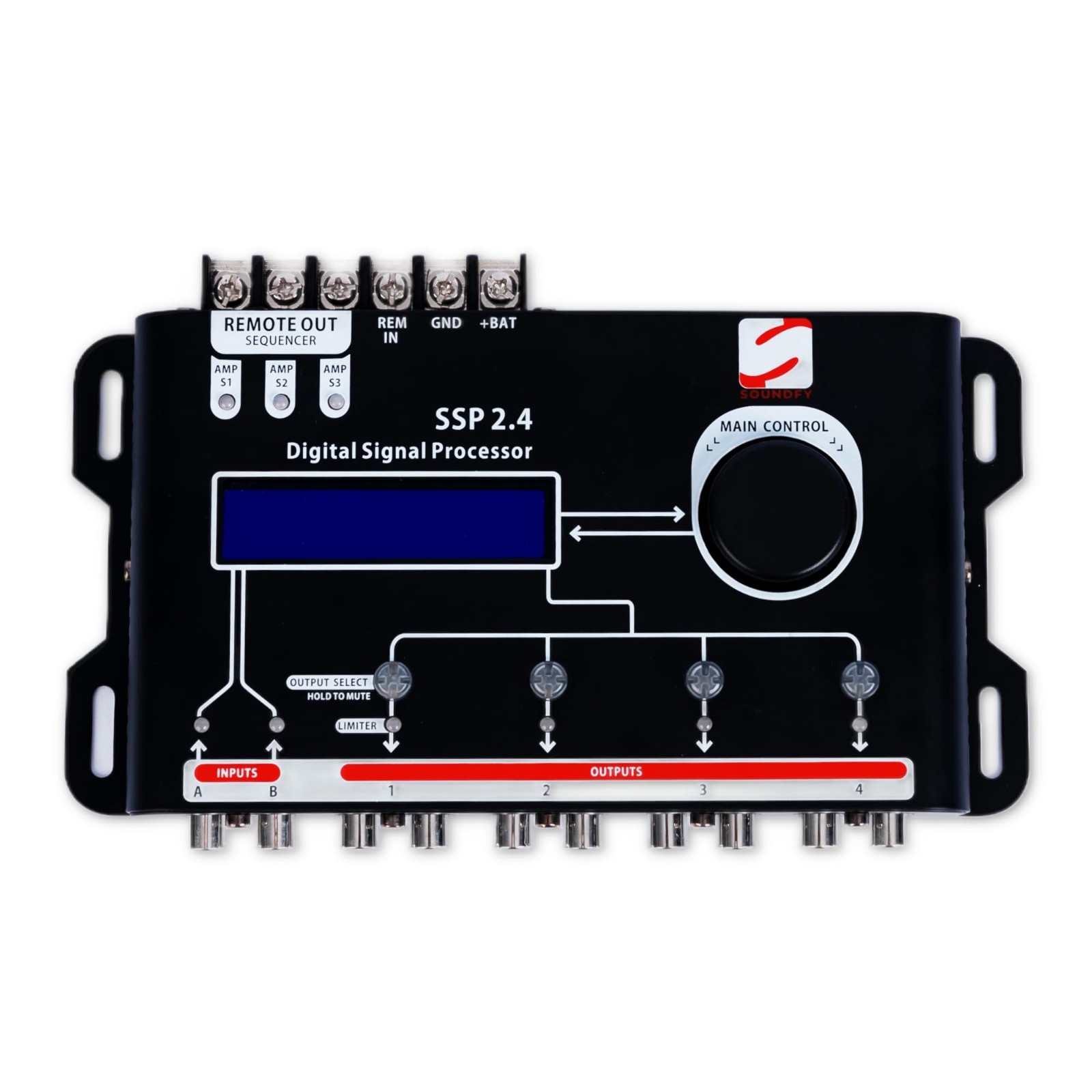 Car Audio DSP Equalizer 15 Band Graphic EQ 2 In 4 or 8 Out Crossover Processor