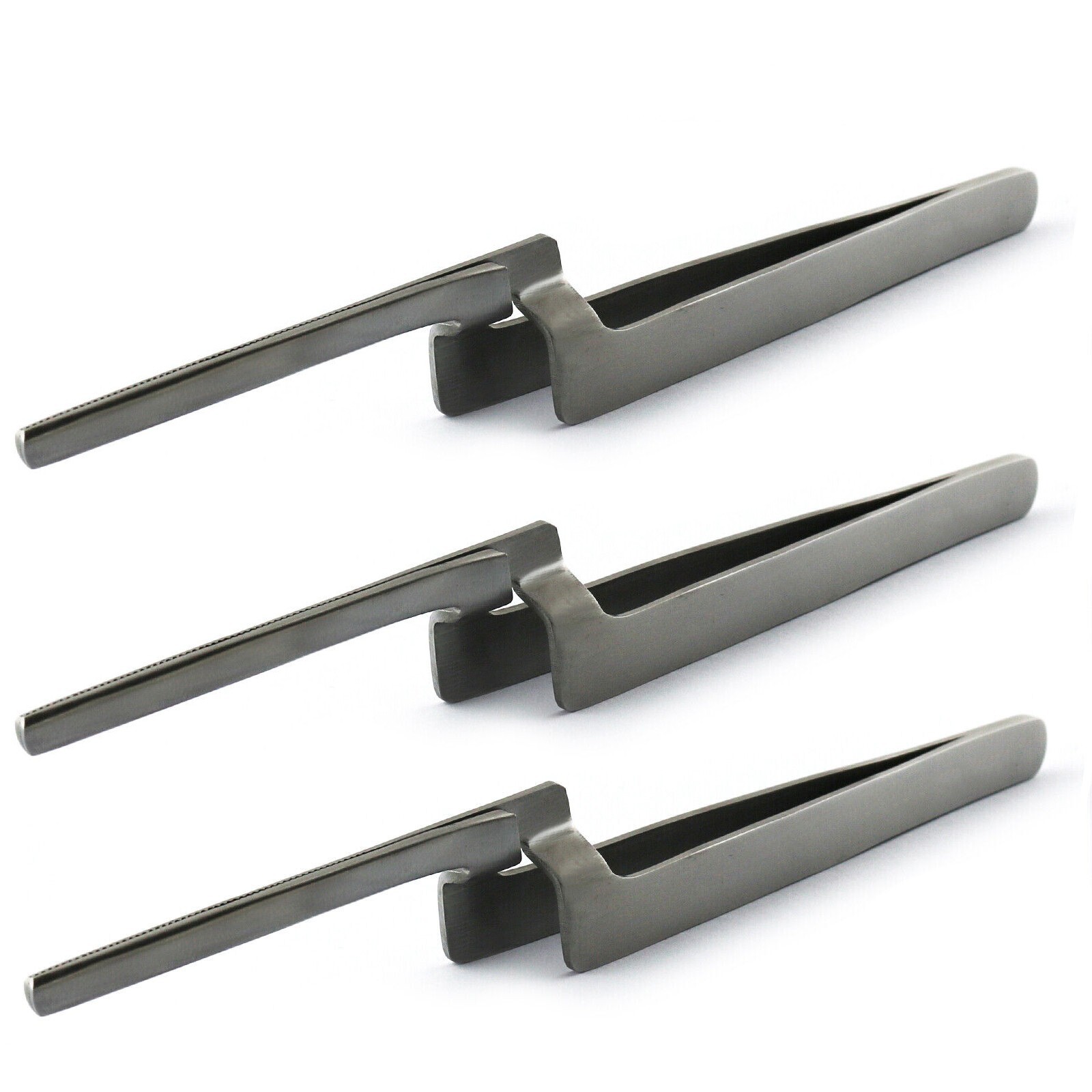 3 Dental Articulating Paper Holder Serrated Pliers Tweezers Straight Stainless