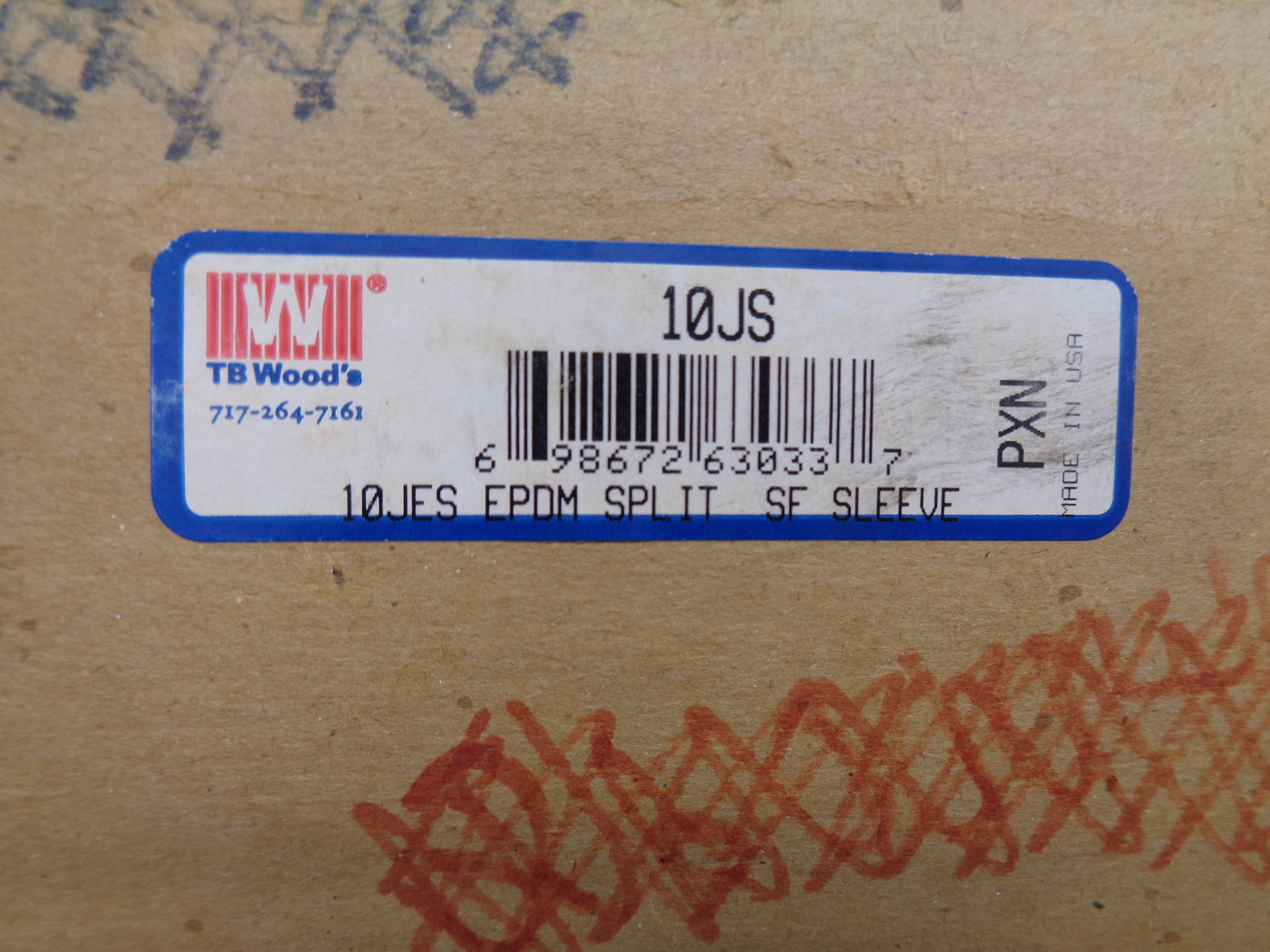 TB WOODS 10JES EPDM SPLIT SLEEVE NSMP.