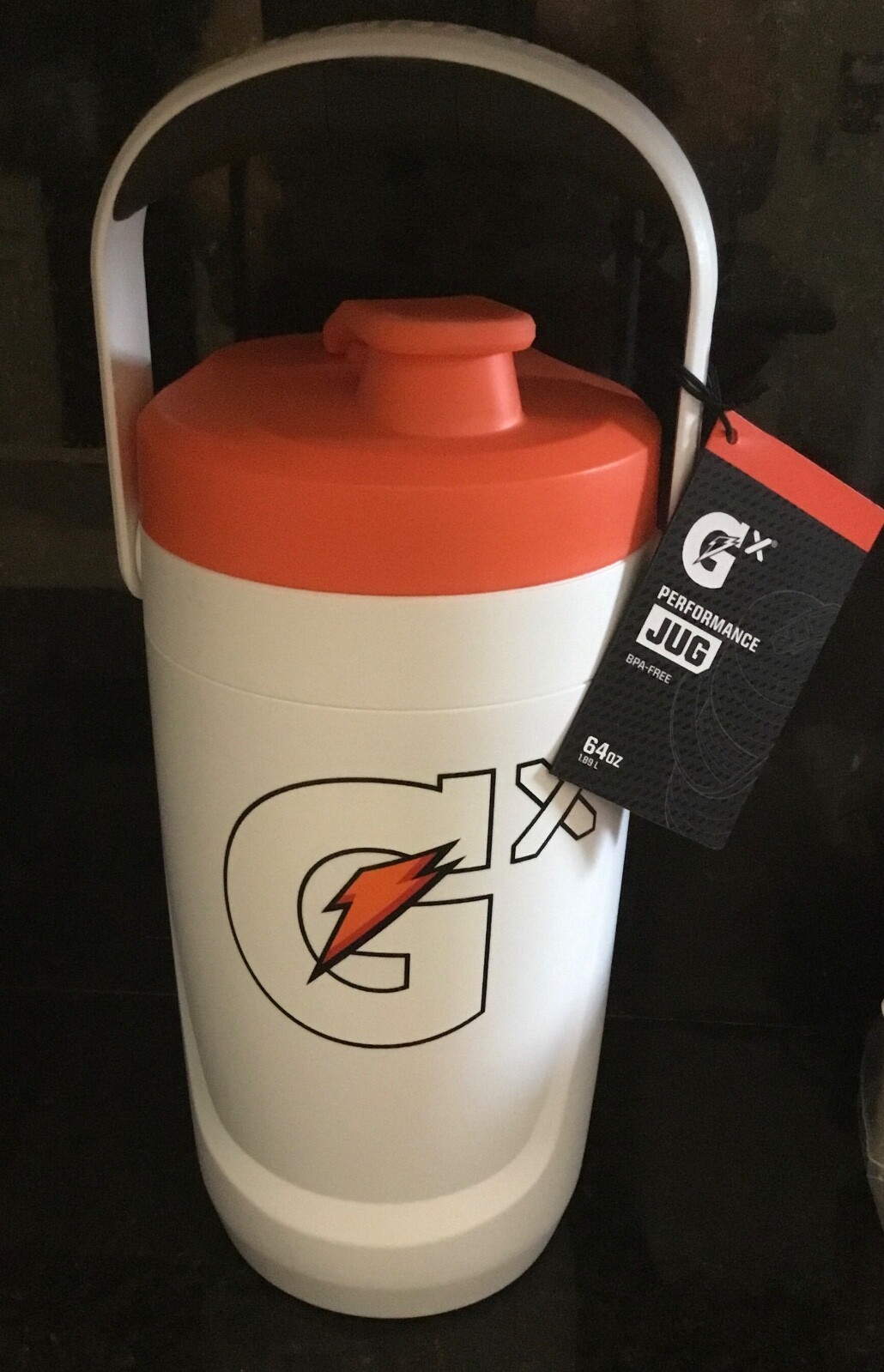 Gatorade GX Performance 64 oz Water Bottle Jug White w/ Handle NEW WITH TAGS!