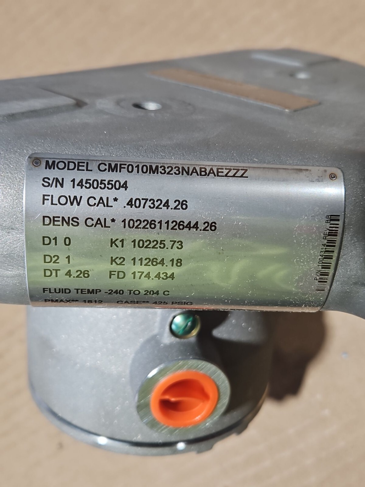 Emerson Micro Motion Elite Mass Flow Sensor CMF010M323NABAEZZZ