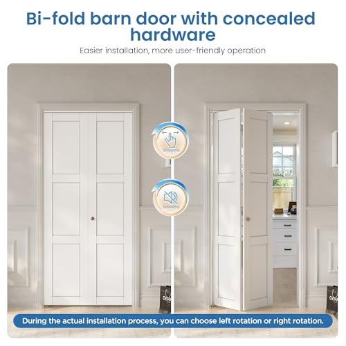 White 2-Panel Folding Closet Doors - 30" x 80" Opening