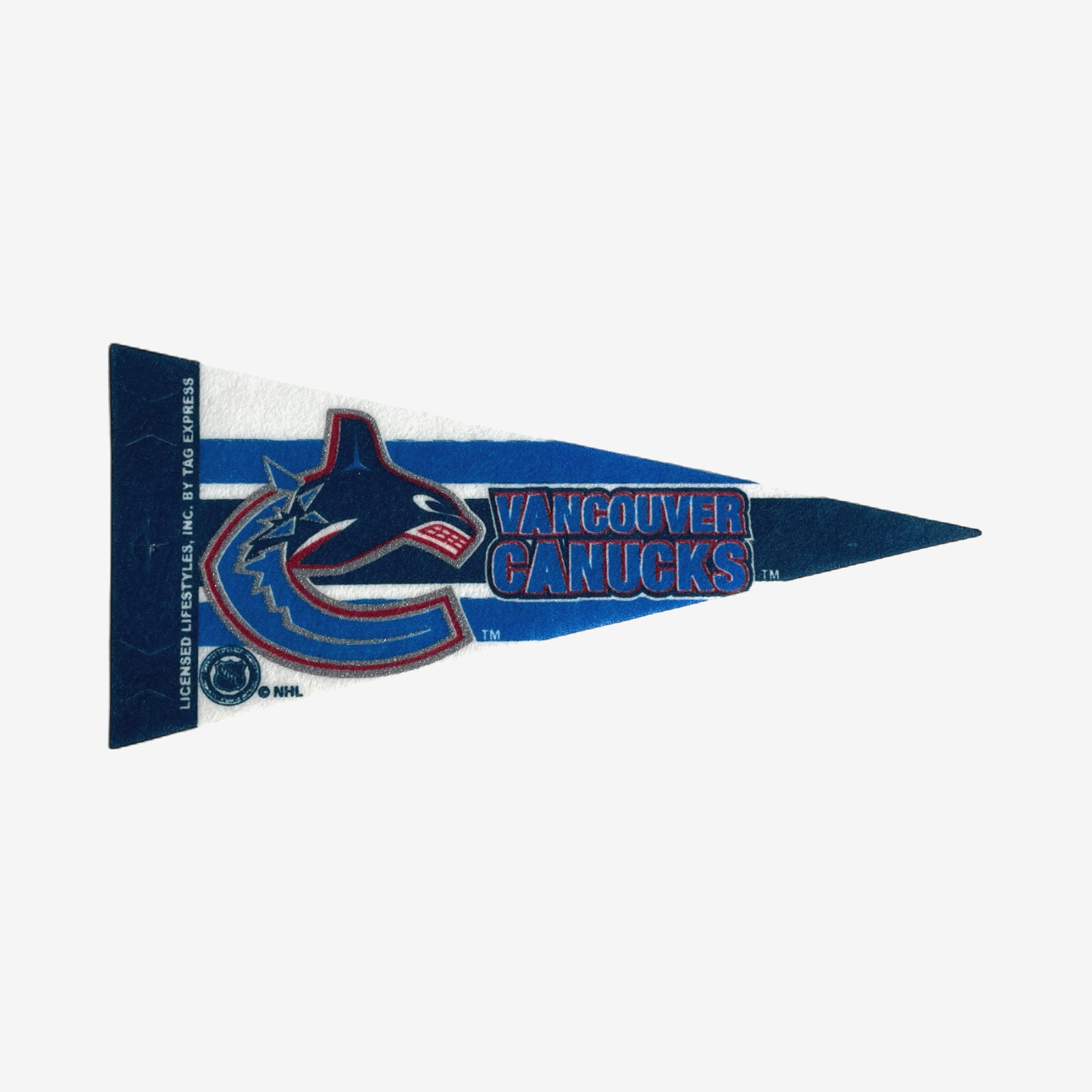 Vancouver Canucks Mini Felt Pennant 4”x9" Vintage NHL Hockey Flag