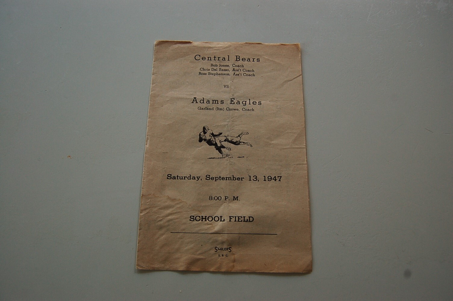 Group of 3 1939 - 1947 Indiana High School Football Programs - SB Central, etc