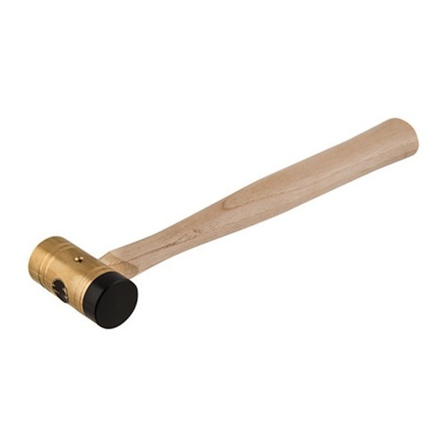 Grace USA 8OZ - Delrin Tipped Solid Brass Hammer WithExtra Delrin Cap - USA