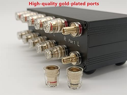 2 Zone Stereo Speaker Selector Switch Box for Multi-Channel Amp