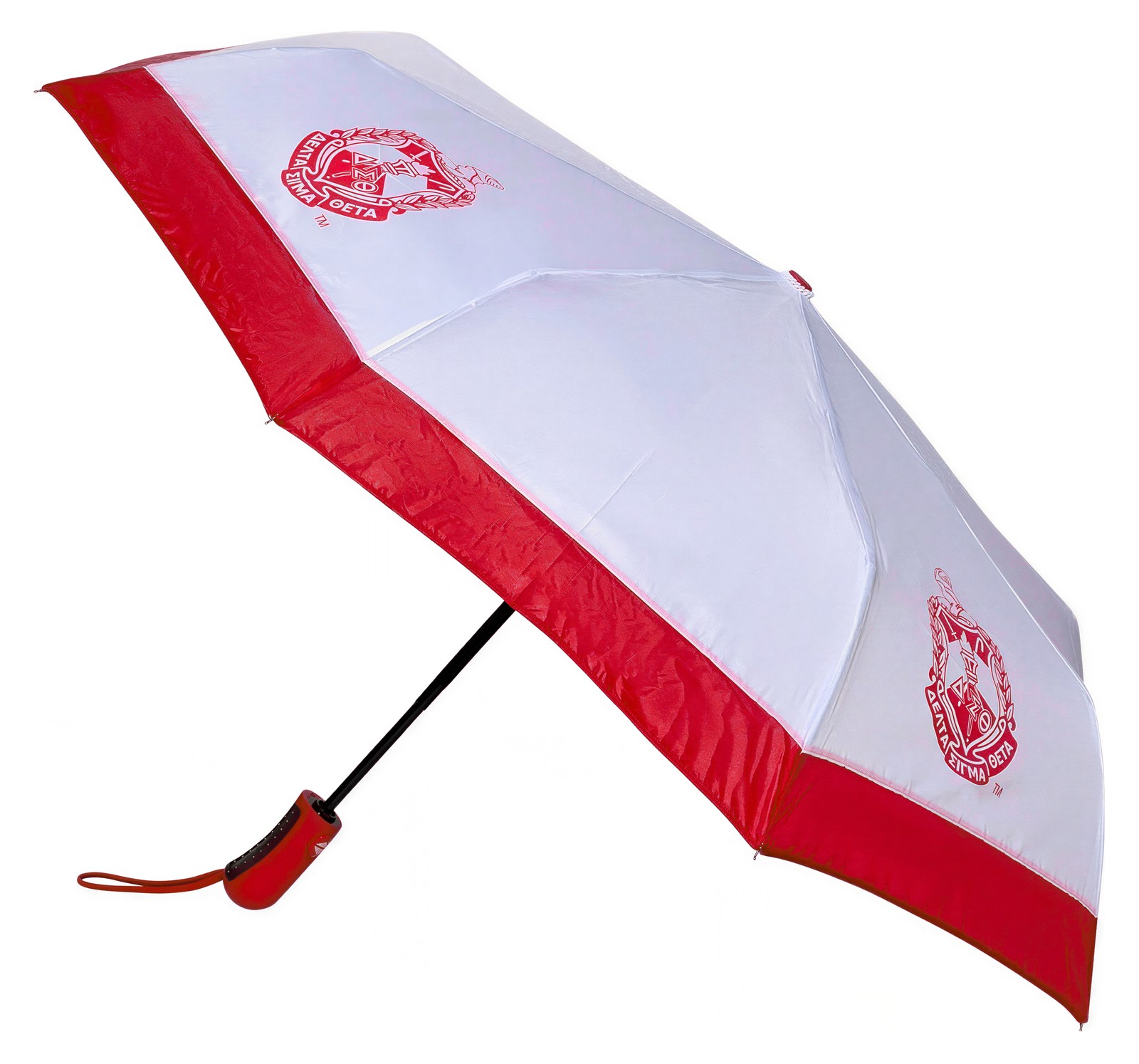 Delta Sigma Theta Mini Hurricane Umbrella [White/Red - 23"]