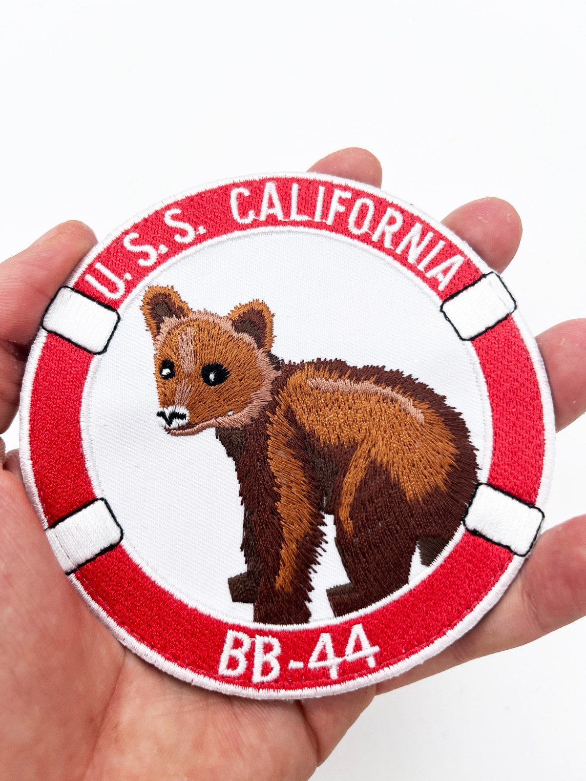 USS California BB-44 Patch - Hook and Loop, 4 inches