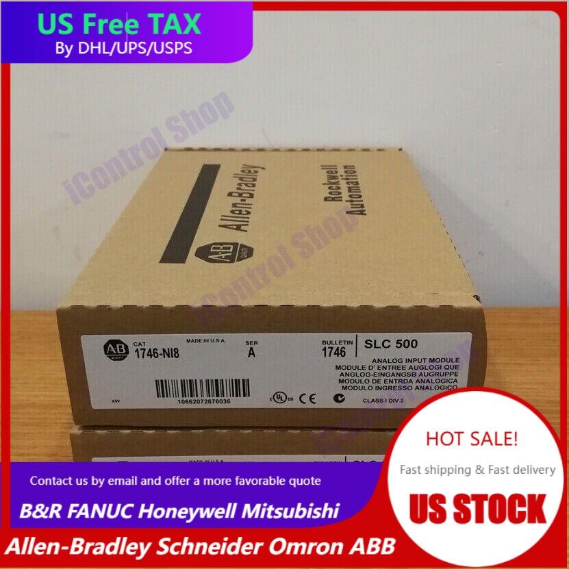 New Factory Sealed Allen Bradley 1746-NI8 SER A SLC 500 Analog Input Module