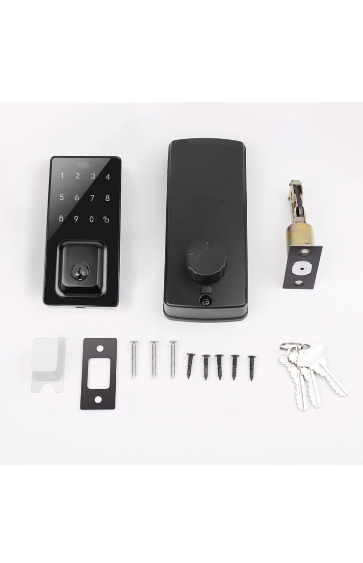 Smart Electronics Door Lock. User Code Touch Screen Keypad Deadbolt Entrance