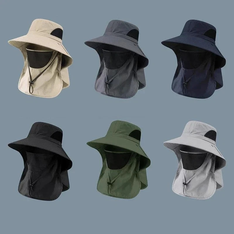 Summer Sun Hats UV Protection Outdoor Hunting Fishing Cap For Men Women Hiking C