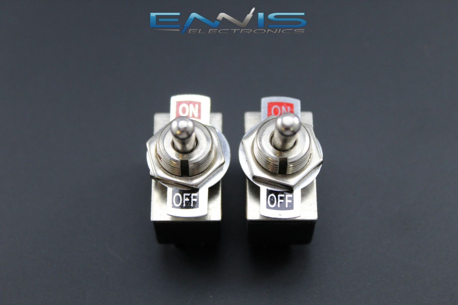 2 PCS TOGGLE SWITCH SPST ON-OFF METAL TOGGLE 2 AMP 250V 4 AMP 125V 4 PIN EC-1502