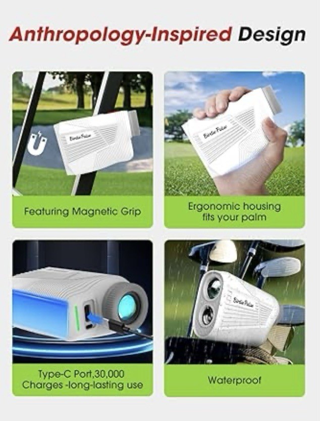 BIRDIEPULAE Golf Rangefinder with Slope & Magnet