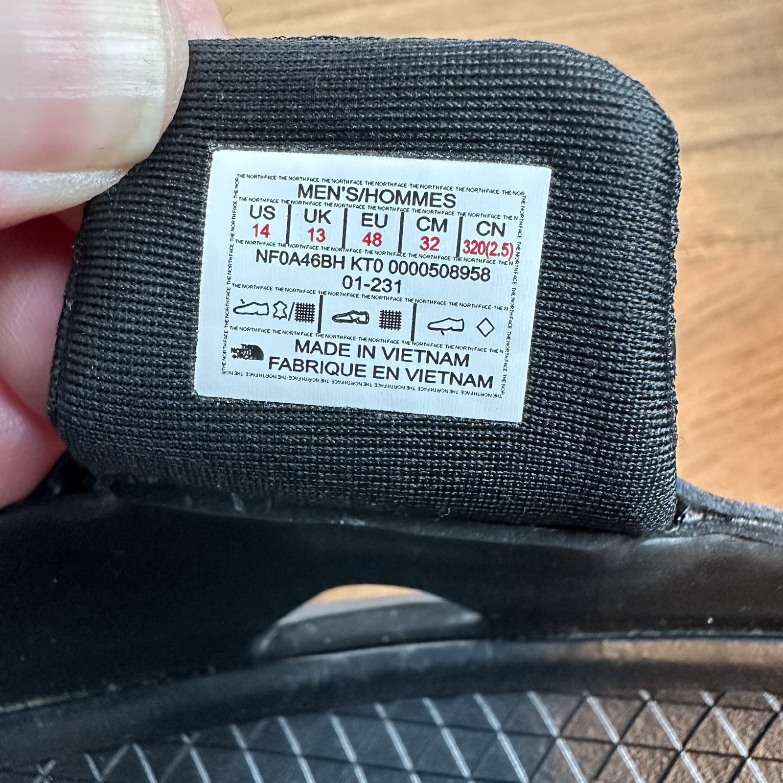 New Mens The North Face Black/Asphalt Hedgehog Sandals Shoes Size 14 M