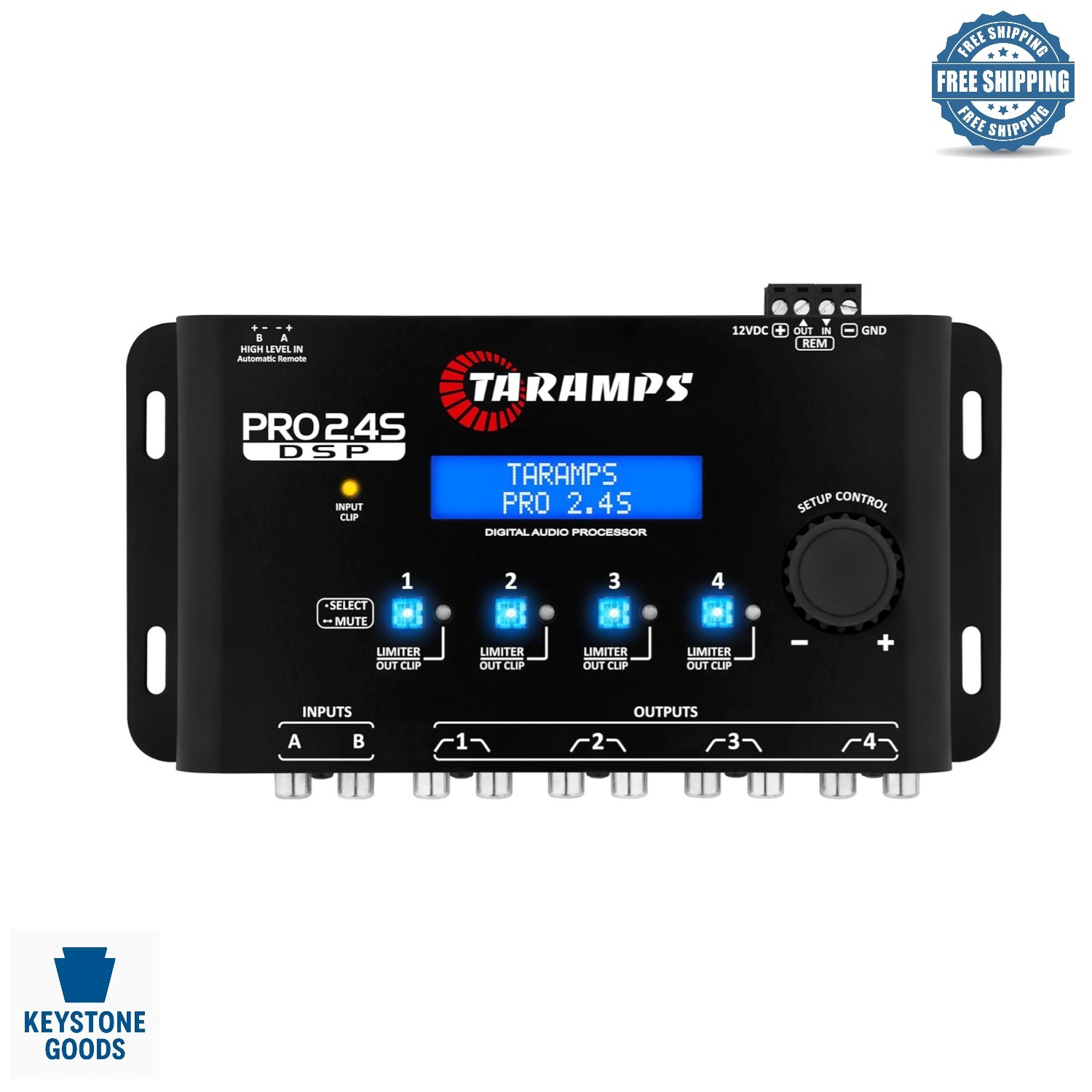 Pro 2.4S DSP Crossover & 15-Band Graphic Equalizer with 12 Presets