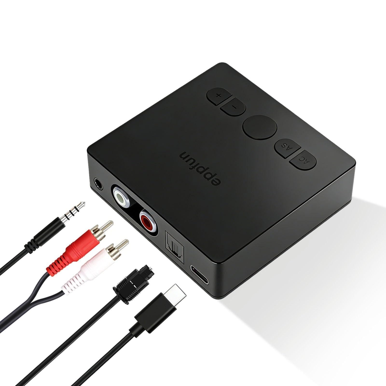 Bluetooth 5.4 Receiver with Auracast, Qualcomm Chip HiFi Audio Adapter Supports