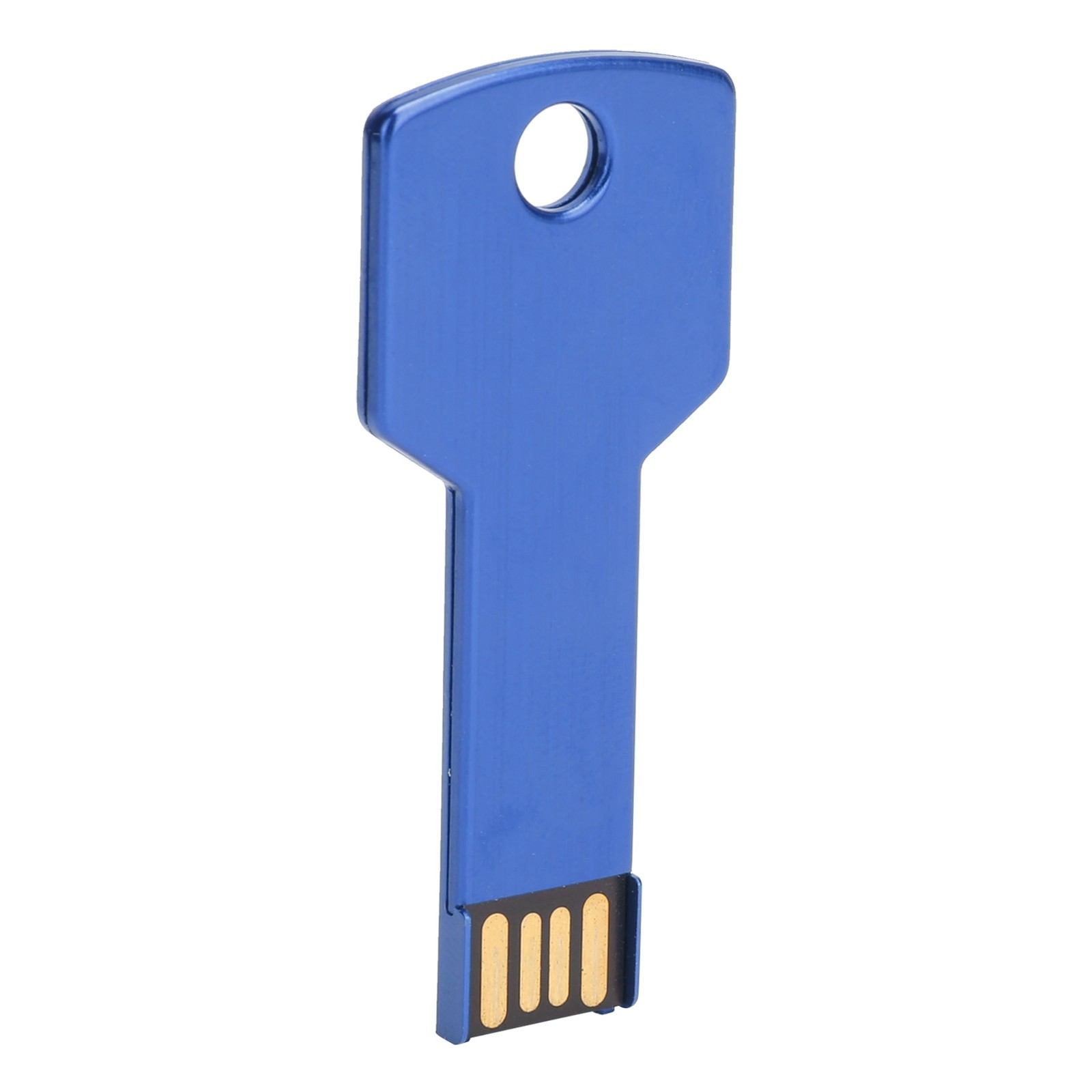 Blue USB Flash Drive Key Shape USB Memory Disc Plug And Play U Disc For Com QBUU