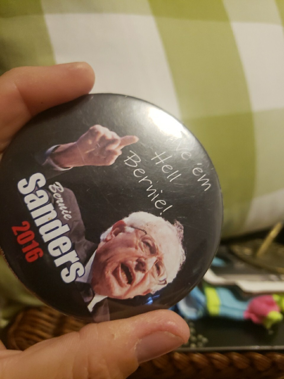 2018 GIVE 'EM HELL BERNIE SANDERS Pin Back