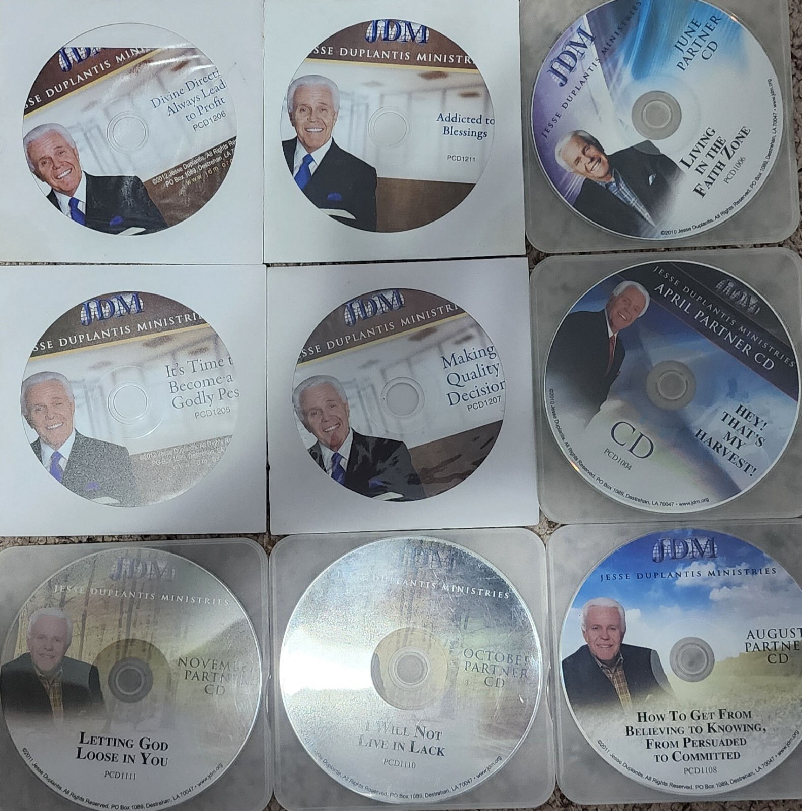 Jesse Duplantis Lot Of 9X CDS (PCD)