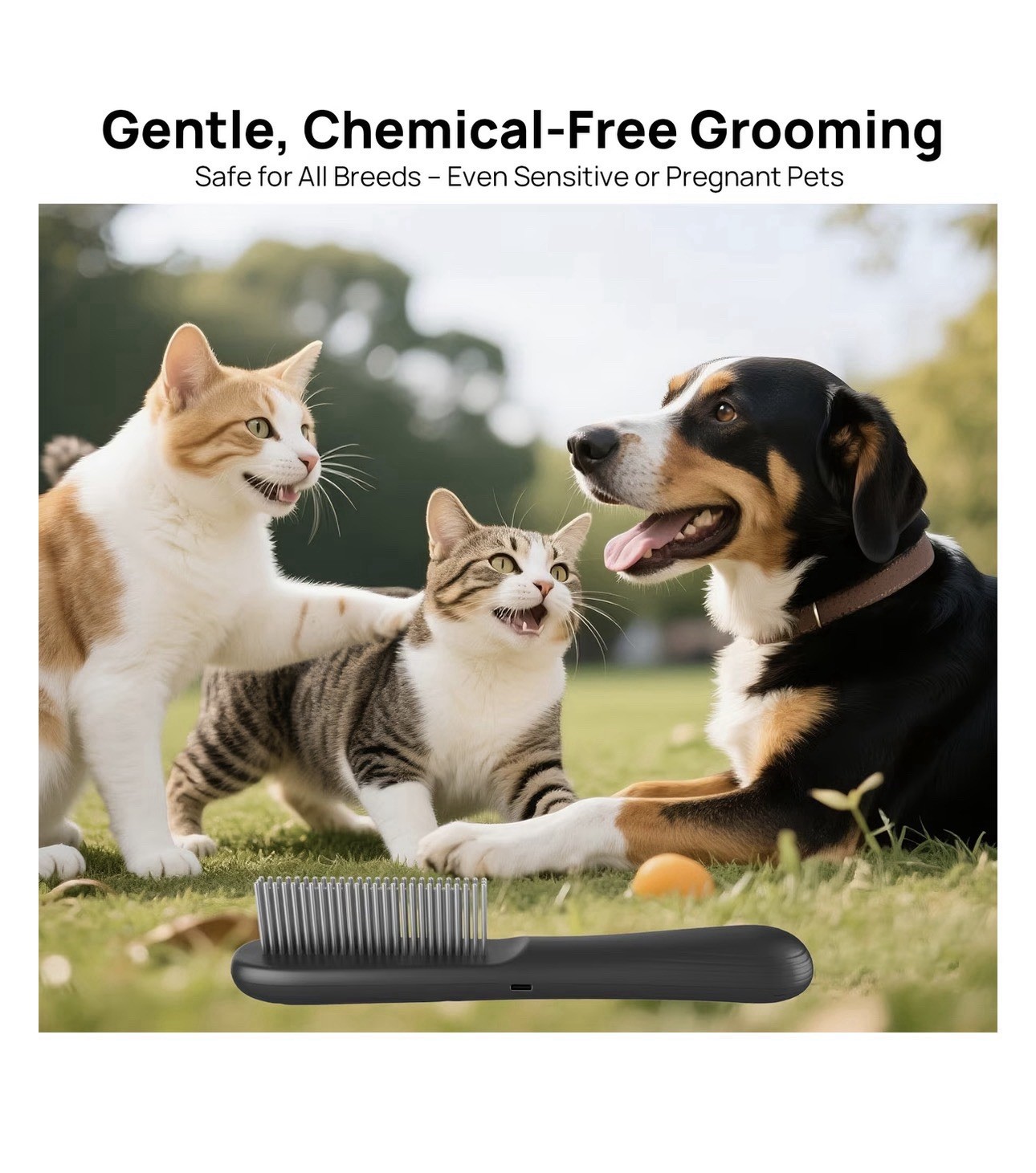 Pawshelf USB Rechargeable Electrostatic Flea Removal Comb